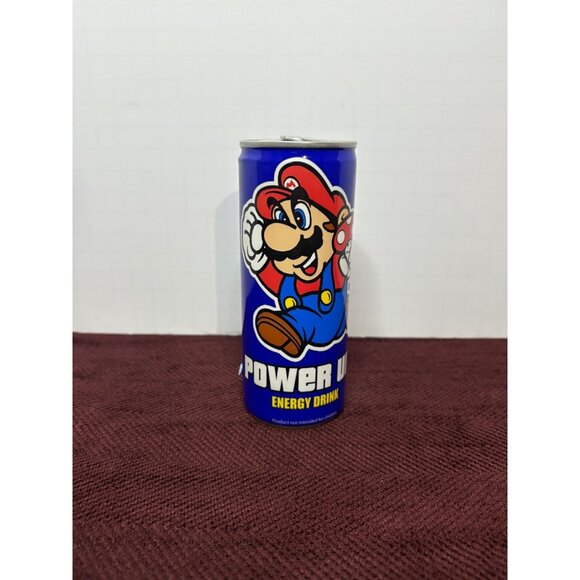 Power Up Other - Super Mario Power Up Energy Drink (Unopened & Full) 2007 - Vintage / Collectible